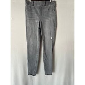 SPANX DISTRESSED ANKLE SKINNY JEANS LEGGINGS 20213R VINTAGE GREY SIZE Large